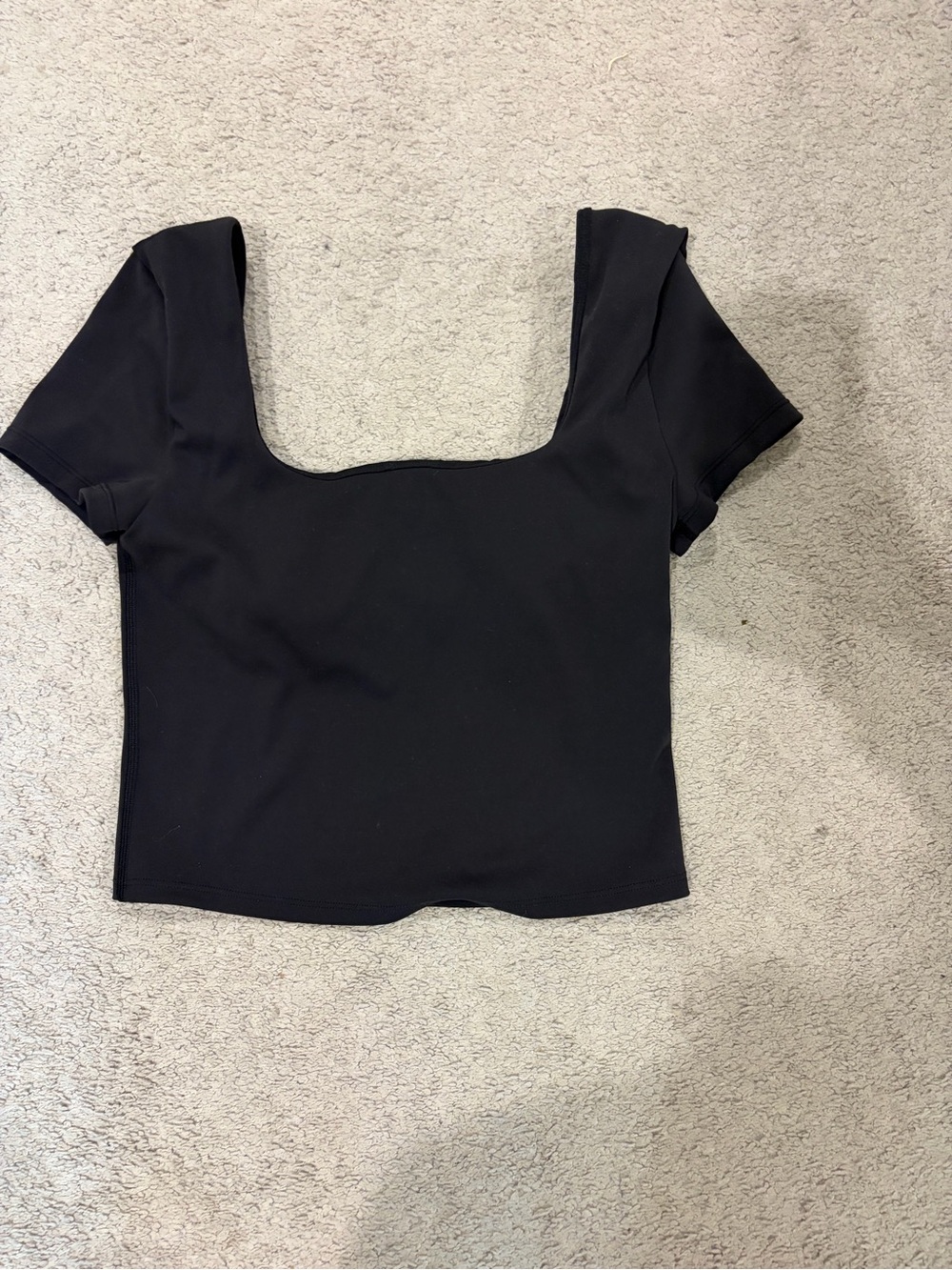 lululemon athletica Black Square-Neck Crop Top